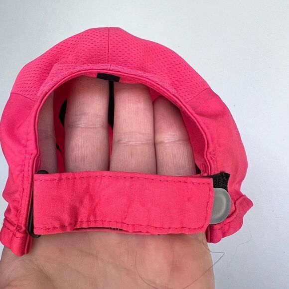 NIKE Featherlight Dri-Fit Hat Cap Neon Pink Adjustable Womens Running Golf - Picture 3 of 4